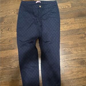 Lilly Pulitzer Navy Textured Pants